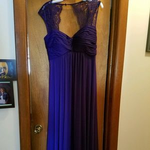 Purple formal  floor length dress